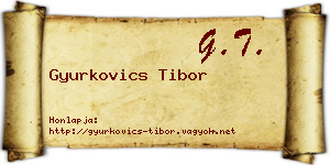 Gyurkovics Tibor névjegykártya