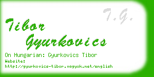 tibor gyurkovics business card